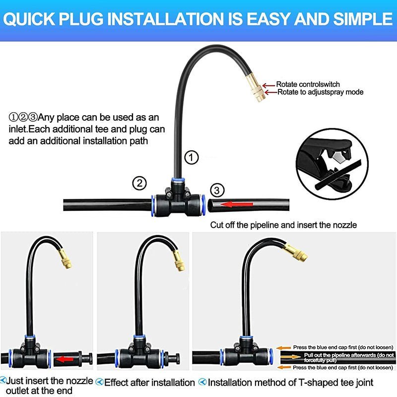 Drip Irrigation Kit — 360° Adjustable Garden Nozzles