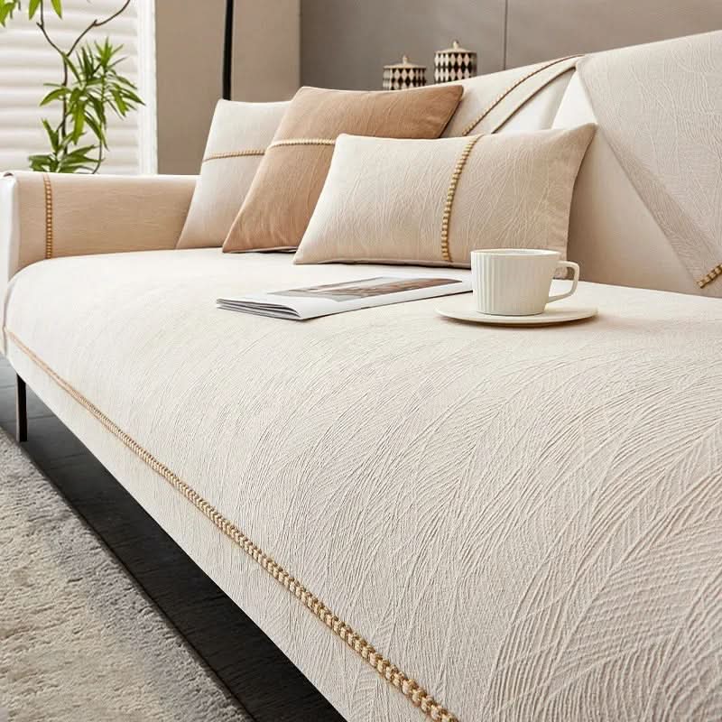 Non-Slip Linen Sofa Cover — Elegant Furniture Protection 15