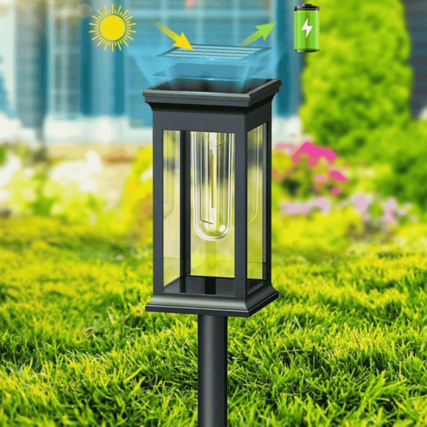 Solar Garden Lights — Warm White LED Outdoor Pathway 7
