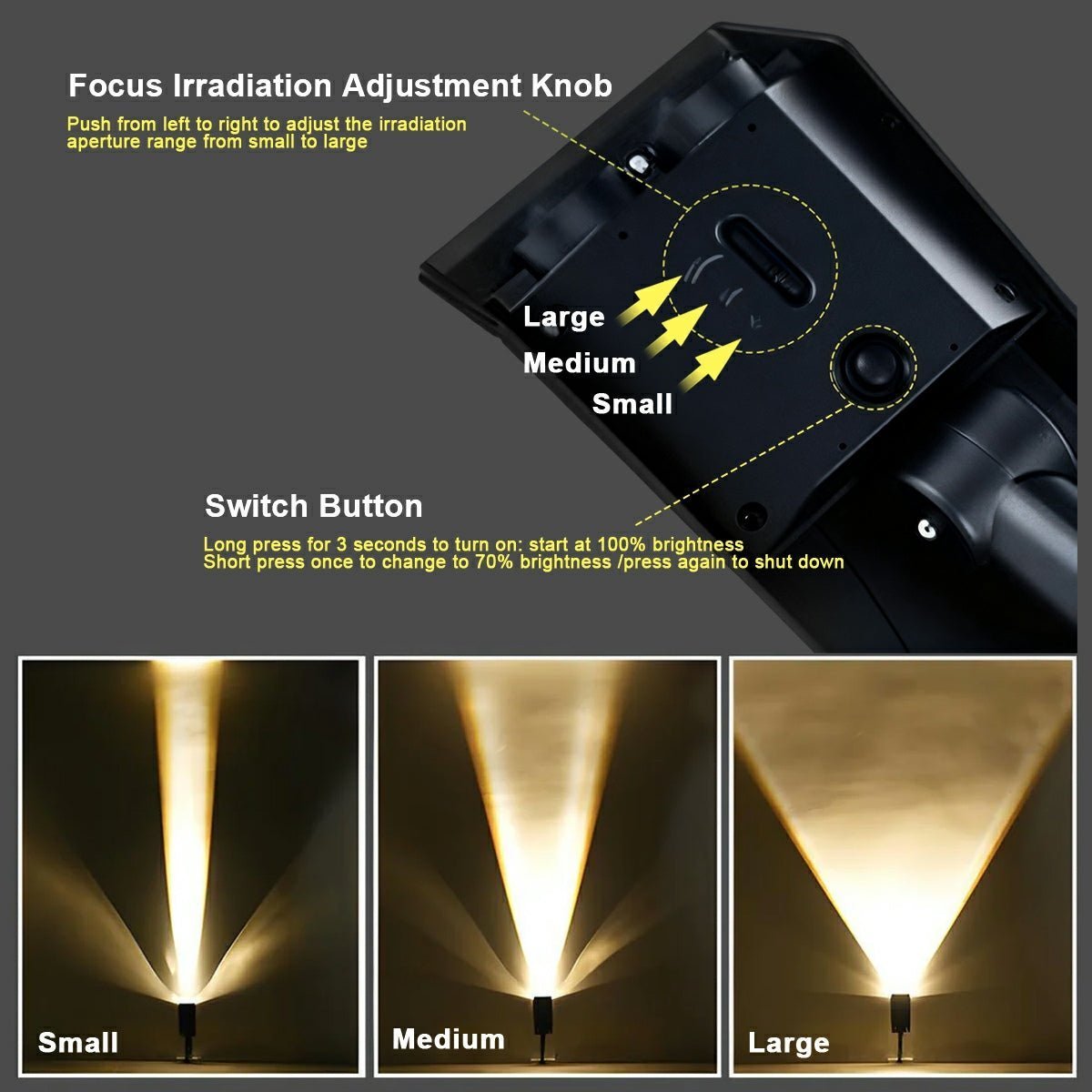 Solar LED Spotlight — Waterproof Multi-Zoom Garden 9