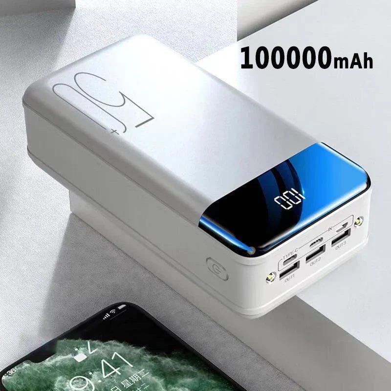 100,000mAh Power Bank — Fast Charging & Portable 3