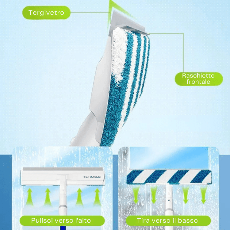 3-in-1 Window Cleaner — Telescopic Spray Squeegee 4