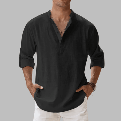 Men's Linen Shirt — Breathable Relaxed Summer Fit