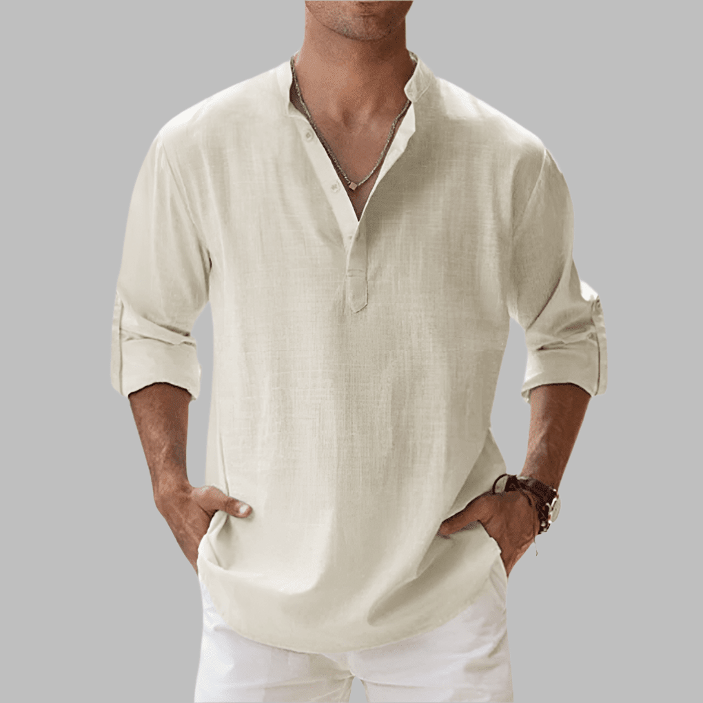 Men's Linen Shirt — Breathable Relaxed Summer Fit