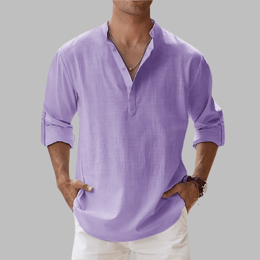 Men's Linen Shirt — Breathable Relaxed Summer Fit