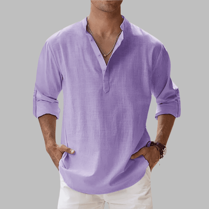 Men's Linen Shirt — Breathable Relaxed Summer Fit