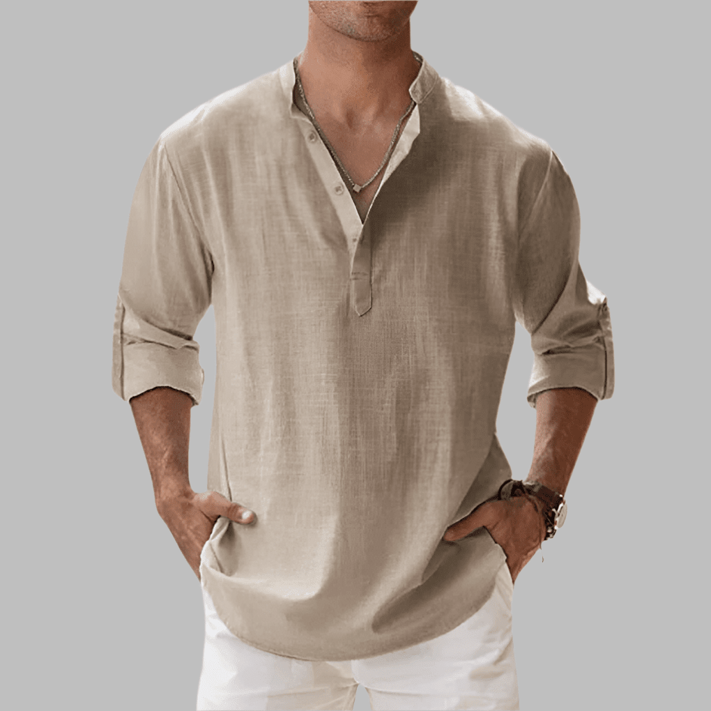 Men's Linen Shirt — Breathable Relaxed Summer Fit