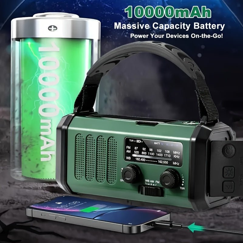 Multifunction Emergency Radio — Solar, Flashlight & USB