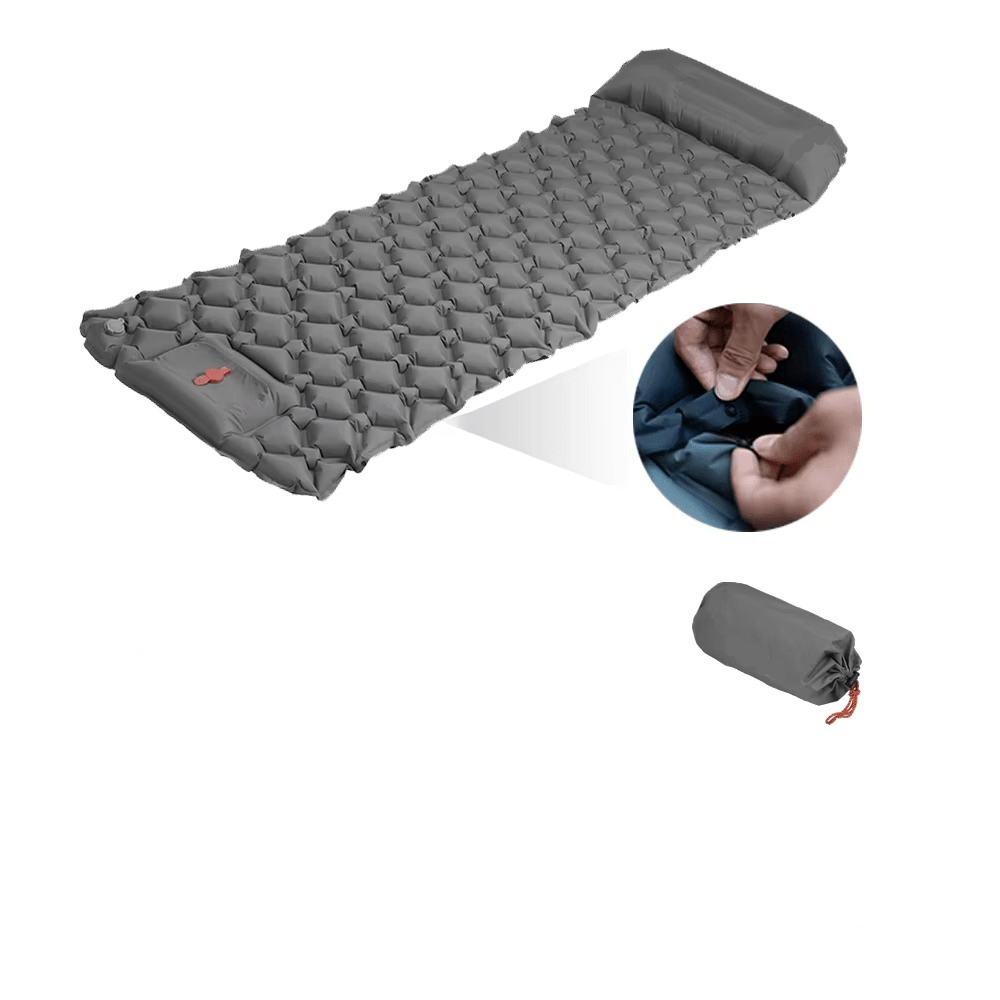Self-Inflating Camping Pad With Built-In Pillow