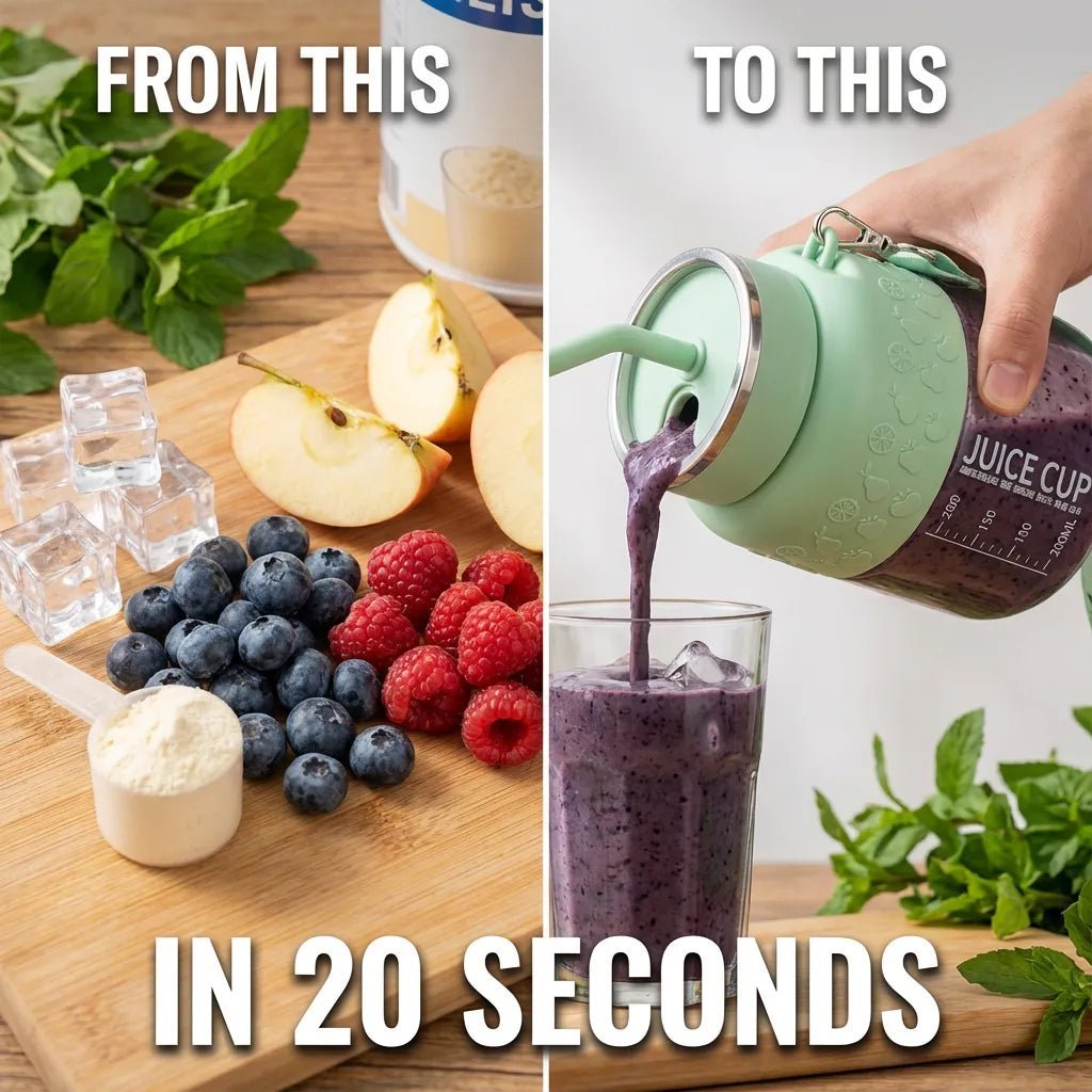 Portable Blender with 10 Blades & Powerful Motor
