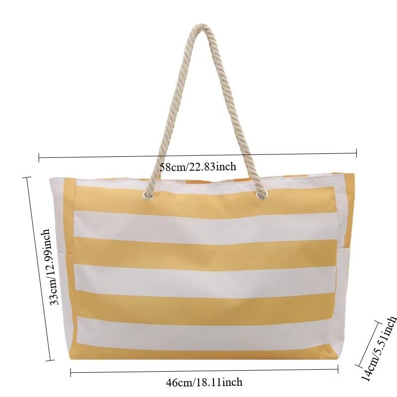 Waterproof Beach Bag — Large 20L Organized Tote