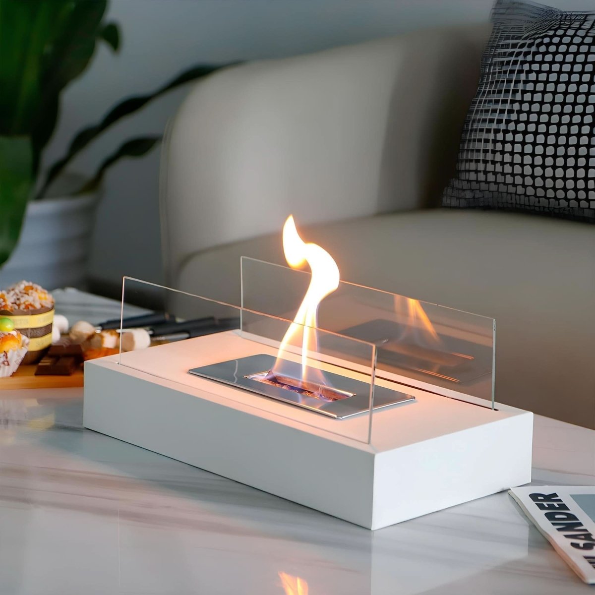 Tabletop Bioethanol Fireplace — Portable Indoor & Outdoor