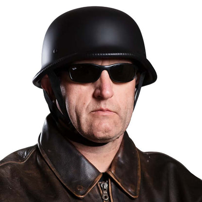 Open-Face Motorcycle Helmet — Vintage Style