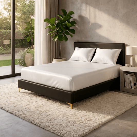 Satin Fitted Sheet — Cooling Single Bed Sheet