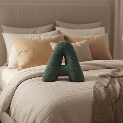 Personalized Velvet Alphabet Pillow for Sofa & Bed