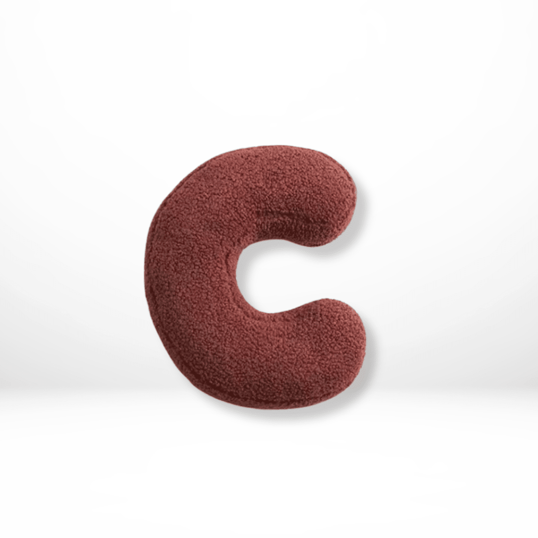Personalized Velvet Alphabet Pillow for Sofa & Bed