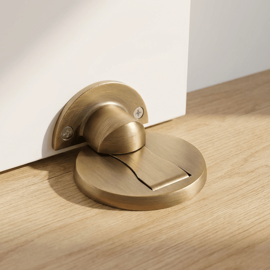 Magnetic Door Stop — Stainless Steel, Easy Install
