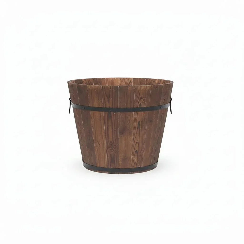 Wooden Plant Pot Set — Natural Indoor and Outdoor Decor