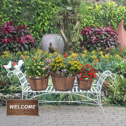 Wooden Plant Pot Set — Natural Indoor and Outdoor Decor