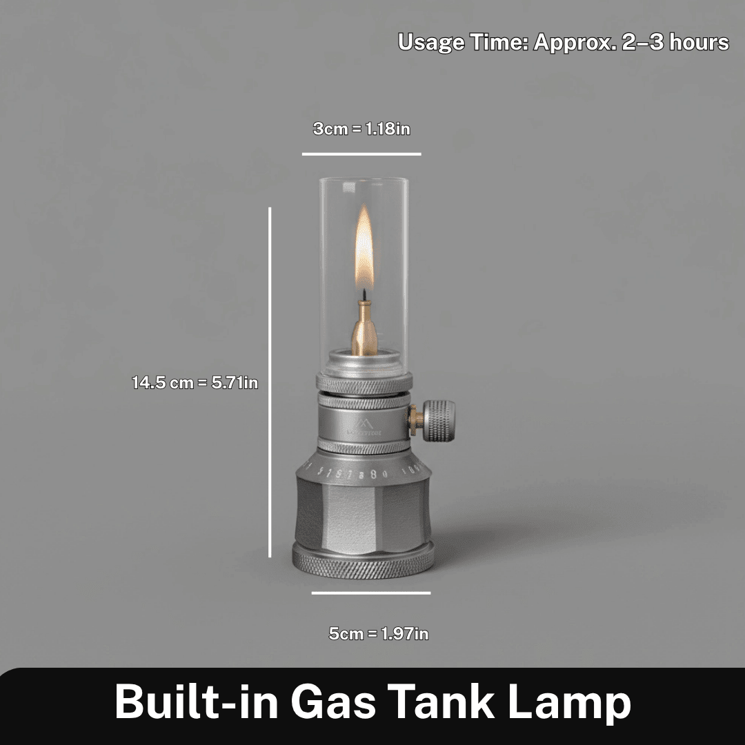 Portable Butane Camping Lamp — Warm Outdoor Light