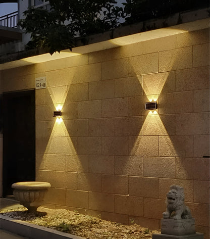 Solar LED Wall Light — Up & Down Glow Effect