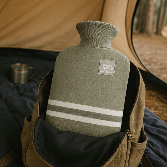 XL 2L Hot Water Bottle with Knit Cover — 8h Lasting Heat
