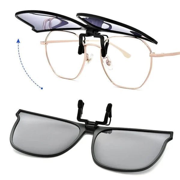 Clip-On Polarized Sunglasses UV400 — Foldable Design
