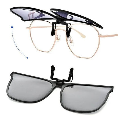 Clip-On Polarized Sunglasses UV400 — Foldable Design