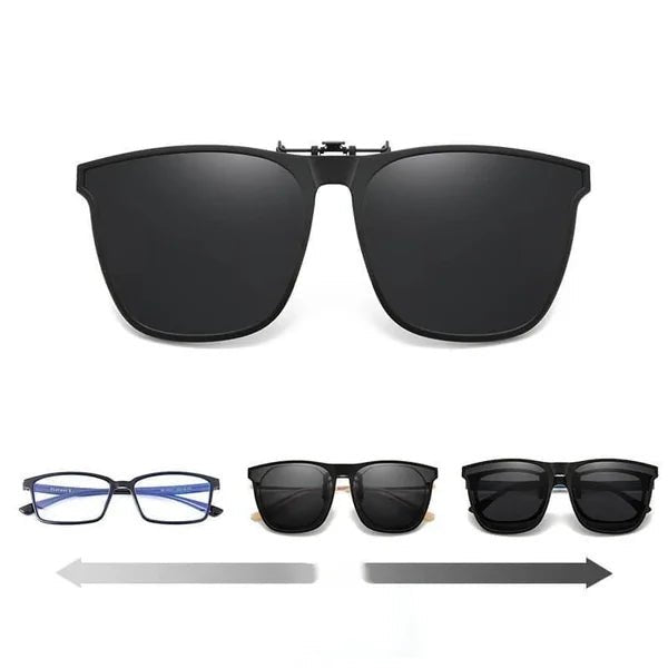 Clip-On Polarized Sunglasses UV400 — Foldable Design