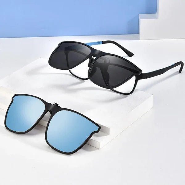 Clip-On Polarized Sunglasses UV400 — Foldable Design