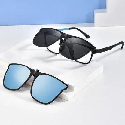 Clip-On Polarized Sunglasses UV400 — Foldable Design