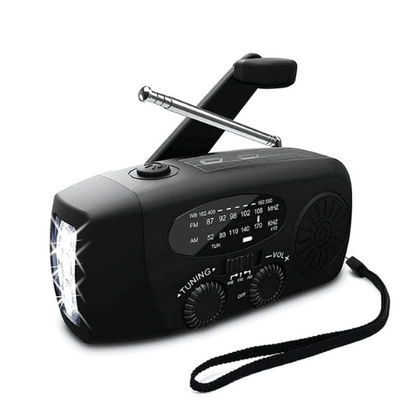 Self-Powered Emergency Radio with Flashlight & Power Bank