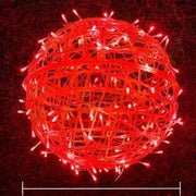 Waterproof LED Garden Ball Light — 20cm Rattan Globe