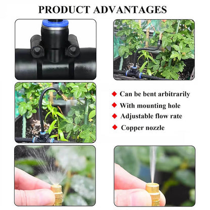 Drip Irrigation Kit — 360° Adjustable Garden Nozzles