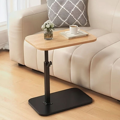 Adjustable Wood & Metal Side Table for Sofa 4