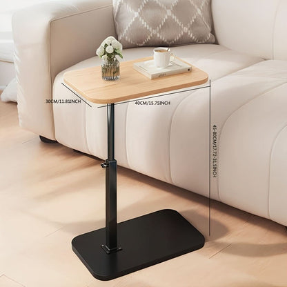 Adjustable Wood & Metal Side Table for Sofa 5