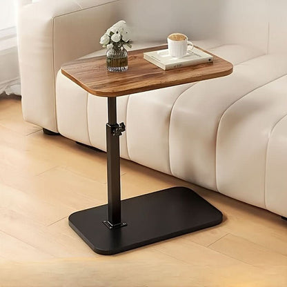 Adjustable Wood & Metal Side Table for Sofa 6