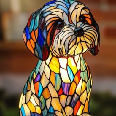 Artistic LED Dog Night Light — Cozy Decor Glow 12
