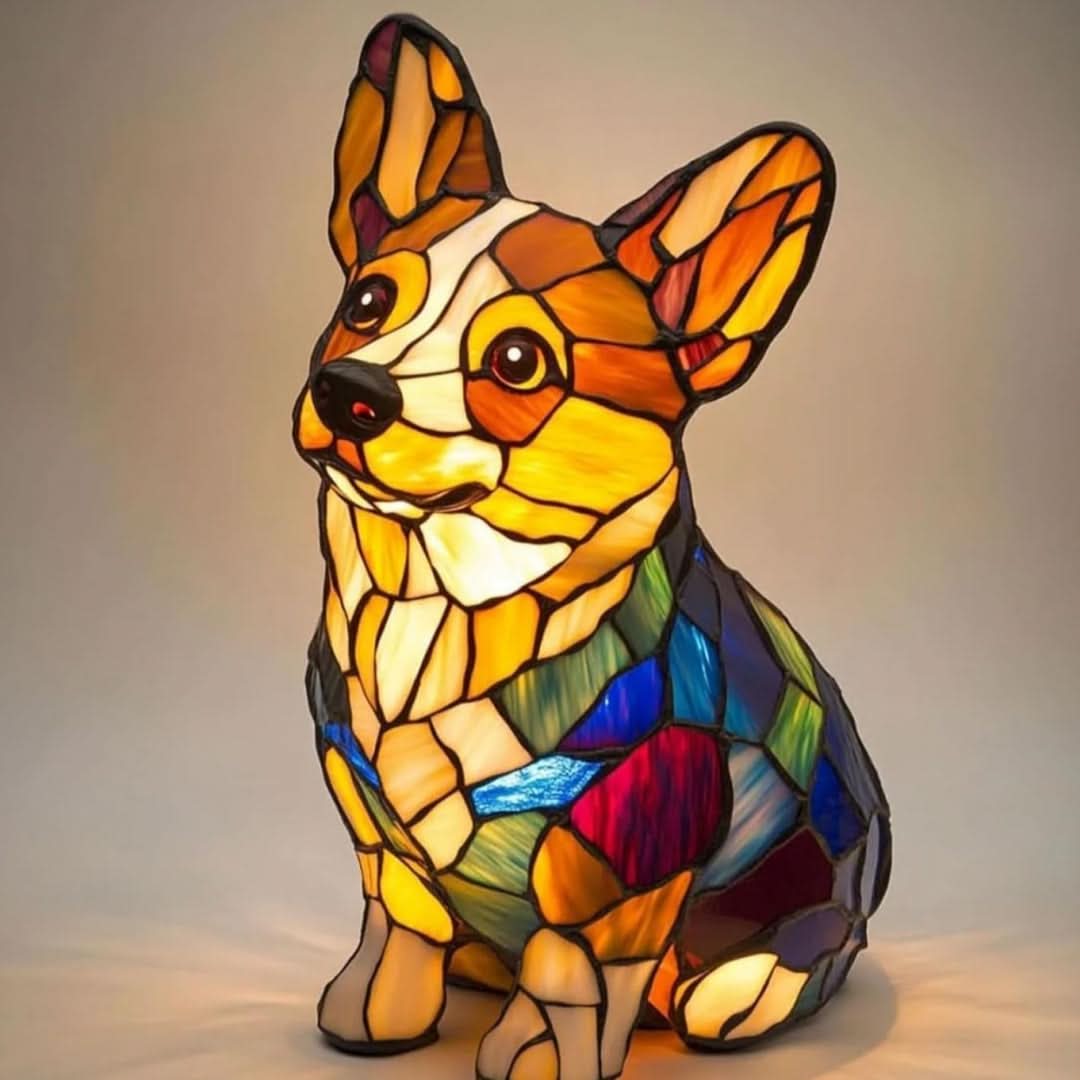 Artistic LED Dog Night Light — Cozy Decor Glow 25