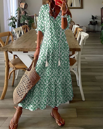 Boho Beach Cover-Up Dress — Long Flowy Summer Fit 2