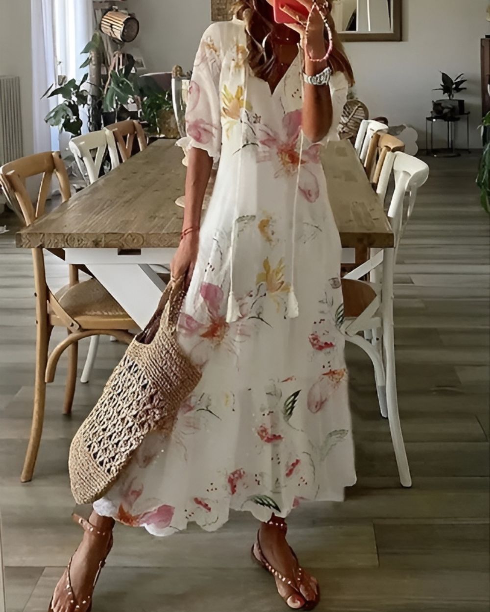 Boho Beach Cover-Up Dress — Long Flowy Summer Fit 6