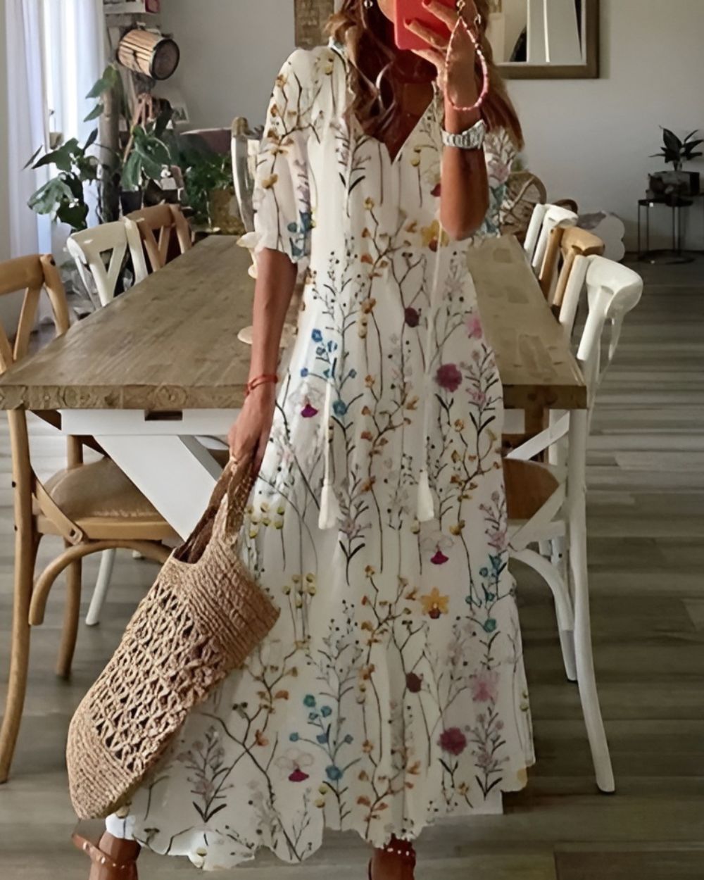 Boho Beach Cover-Up Dress — Long Flowy Summer Fit 7