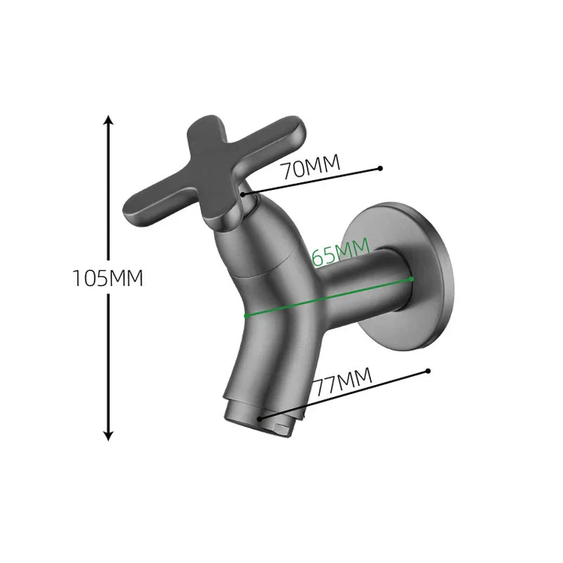 Brass Wall-Mounted Faucet for Kitchen & Bath 7