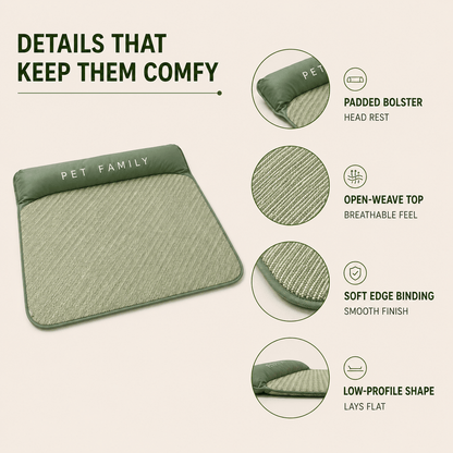 Breathable Pet Cooling Mat with Bolster — Dogs & Cats 2