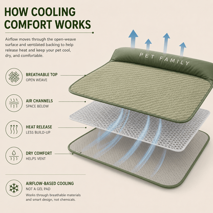Breathable Pet Cooling Mat with Bolster — Dogs & Cats 4