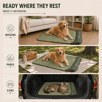 Breathable Pet Cooling Mat with Bolster — Dogs & Cats 8
