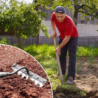Carbon Steel Garden Rake — 5-8 Teeth Ergonomic 2