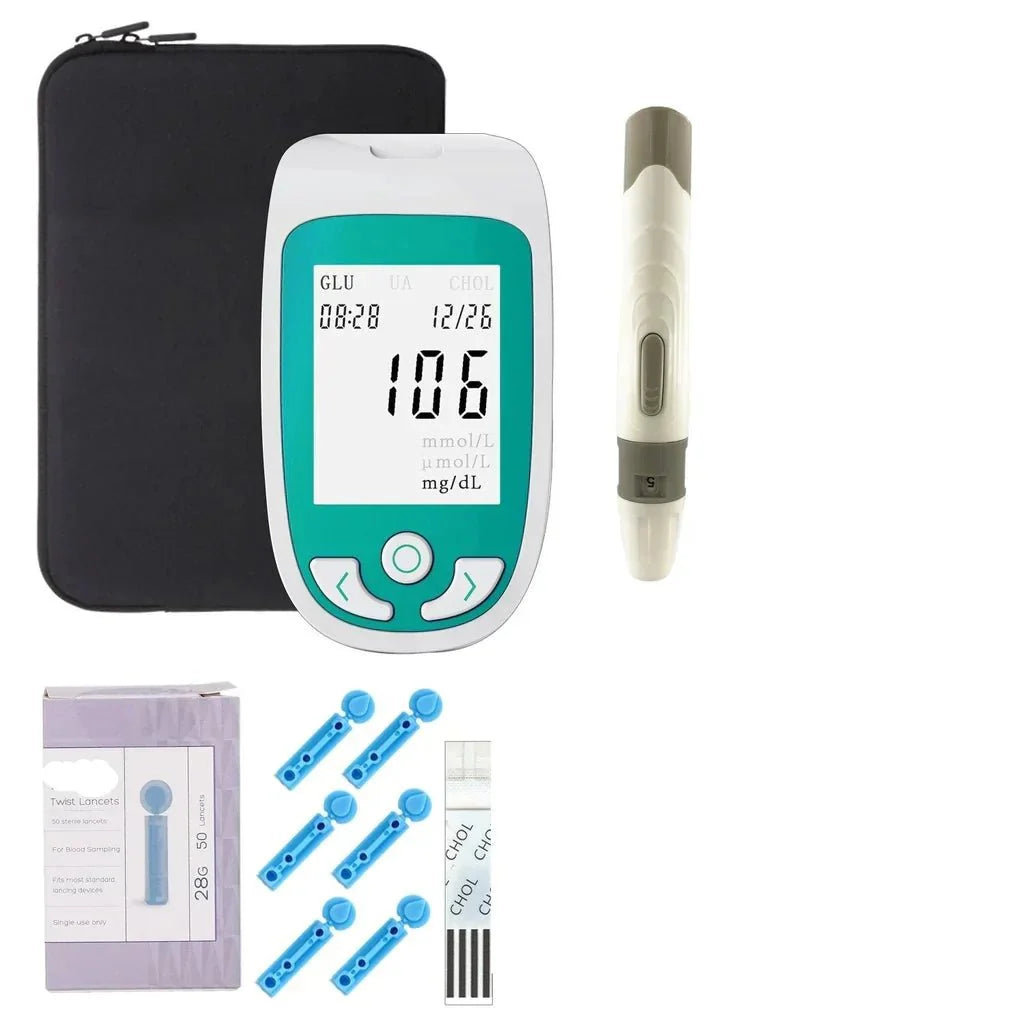 Cholesterol & Glucose Test Kit — Home Monitor 5