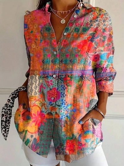 Colorful Printed Blouse with Relaxed Soft Fit 2