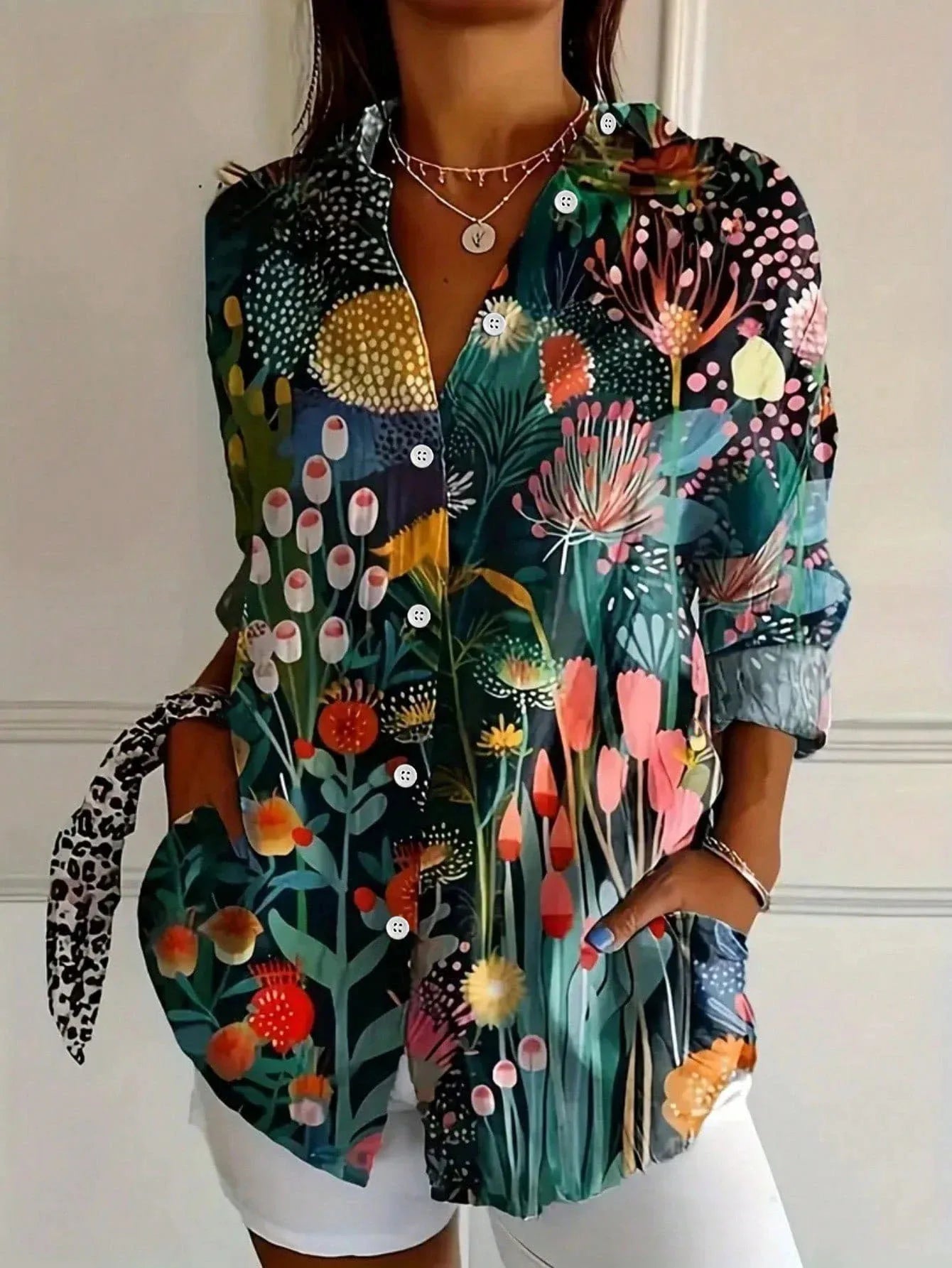Colorful Printed Blouse with Relaxed Soft Fit 3